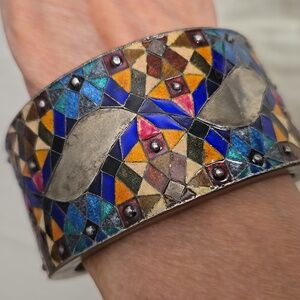 Brass & Mosaic Bracelet